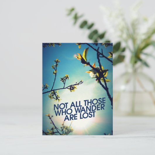 Niet iedereen die wrijft, gaat verloren briefkaart (Staand voorkant)