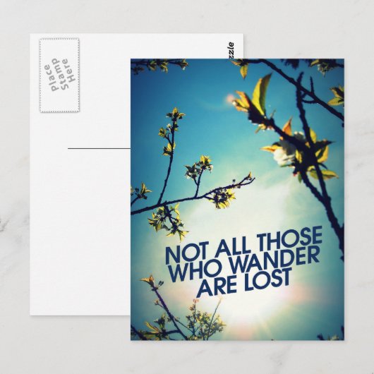 Niet iedereen die wrijft, gaat verloren briefkaart (Voorkant / Achterkant)