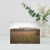 Niet iedereen die wrijft, gaat verloren briefkaart (Staand voorkant)
