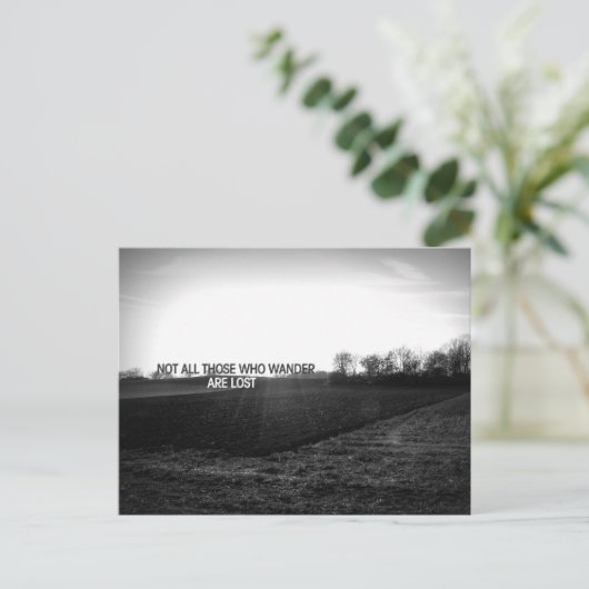 Niet iedereen die wrijft, gaat verloren briefkaart (Staand voorkant)