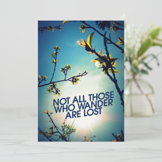 Niet iedereen die wrijft, gaat verloren kaart (Staand voorkant)