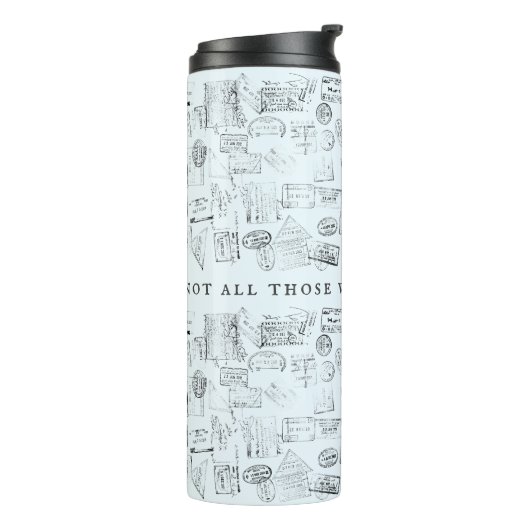 Niet iedereen die wrijft, gaat zijn paspoortstempe thermosbeker (Gedraaid links)