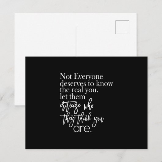 niet iedereen heeft het recht om de realiteit te k briefkaart (Voorkant / Achterkant)