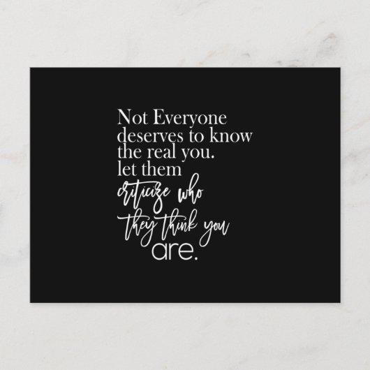 niet iedereen heeft het recht om de realiteit te k briefkaart (Voorkant)