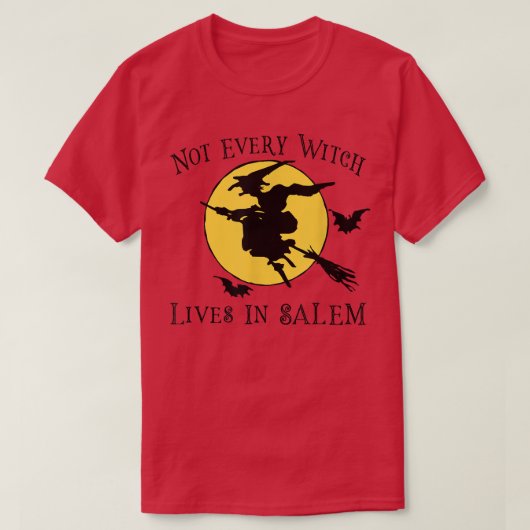 NIET IEDEREEN LEEFT IN SALEM Funny Halloween Wit T-shirt (Design voorkant)
