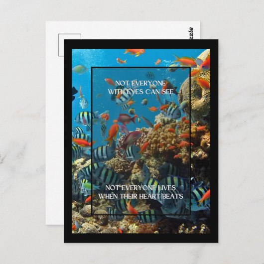 Niet iedereen met ogen KAN HET citaat van het ocea Briefkaart (Voorkant / Achterkant)