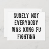 Niet iedereen was toch tegen kung fu? briefkaart (Voorkant / Achterkant)
