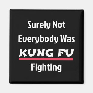 Niet iedereen was zeker KUNG FU aan het vechten Magneet