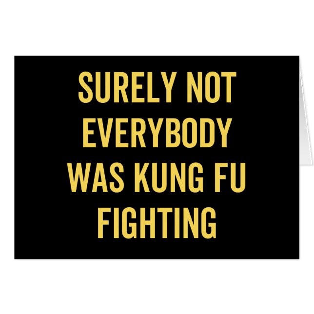 Niet iedereen was zeker Kung Fu Fighting (Voorkant Horizontaal)