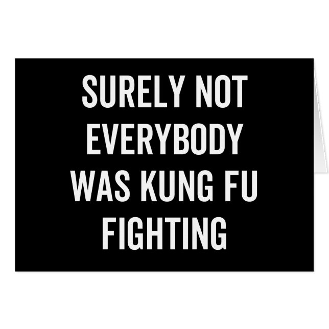 Niet iedereen was zeker Kung Fu Fighting (Voorkant Horizontaal)