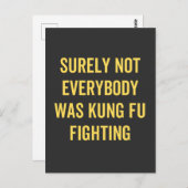Niet iedereen was zeker Kung Fu Fighting Briefkaart (Voorkant / Achterkant)