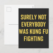 Niet iedereen was zeker Kung Fu Fighting Feestdagenkaart (Voorkant / Achterkant)