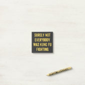 Niet iedereen was zeker Kung Fu Fighting Post-it® Notes (Op bureau)