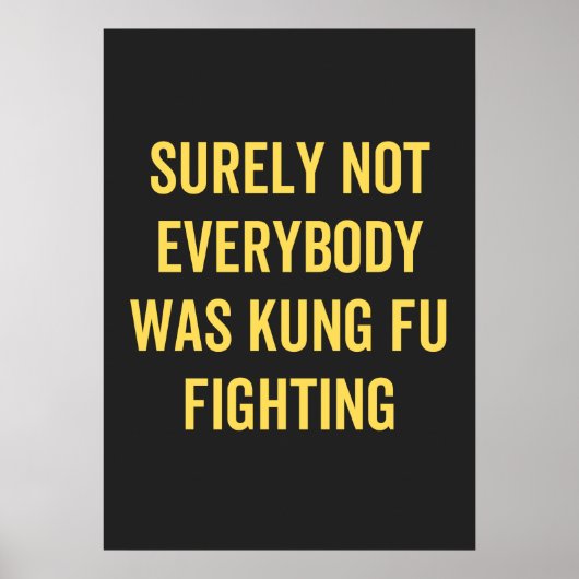 Niet iedereen was zeker Kung Fu Fighting Poster (Voorkant)