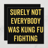 Niet iedereen was zeker Kung Fu Fighting Save The Date (Voorkant / Achterkant)
