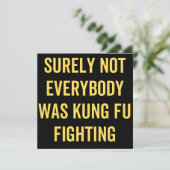 Niet iedereen was zeker Kung Fu Fighting Save The Date (Staand voorkant)