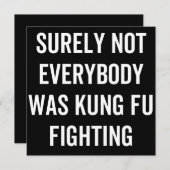 Niet iedereen was zeker Kung Fu Fighting Save The Date (Voorkant / Achterkant)