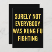 Niet iedereen was zeker Kung Fu Fighting Save The Date (Voorkant / Achterkant)