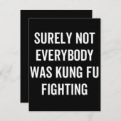 Niet iedereen was zeker Kung Fu Fighting Save The Date (Voorkant / Achterkant)