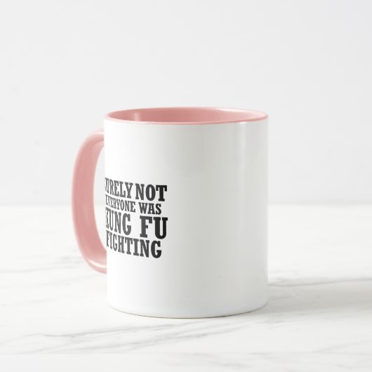 Niet iedereen was zeker Kung Fu Funny Fighting Mok (Voorkant links)
