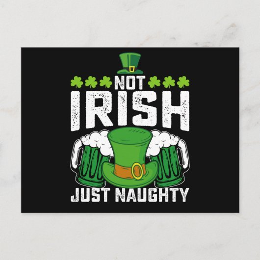 Niet Iers Gewoon Ondeugend Grappig St Patrick's Da Briefkaart (Voorkant)