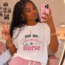Niet ik word verpleegster Funny Future Nurse Tri-Blend Shirt