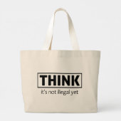 Niet illegaal grote tote bag (Achterkant)