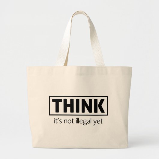 Niet illegaal grote tote bag (Voorkant)