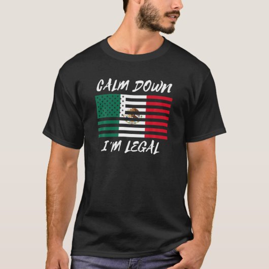 niet illegaal mexico amerika grappige legale immig t-shirt (Voorkant)