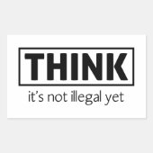 Niet illegaal rechthoekige sticker (Voorkant)