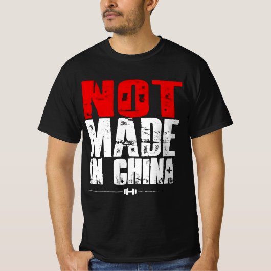 niet in china vervaardigde gulden t-shirt (Voorkant)