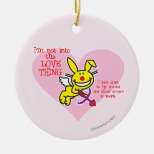 Niet in de liefde keramisch ornament