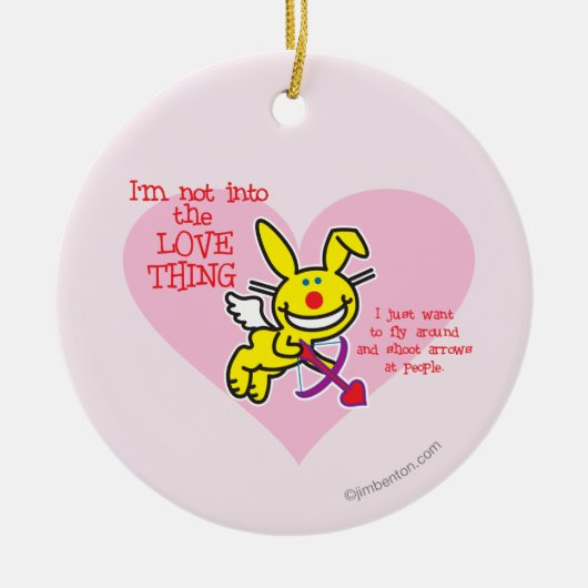 Niet in de liefde keramisch ornament (Voorkant)