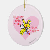 Niet in de liefde keramisch ornament (Links)