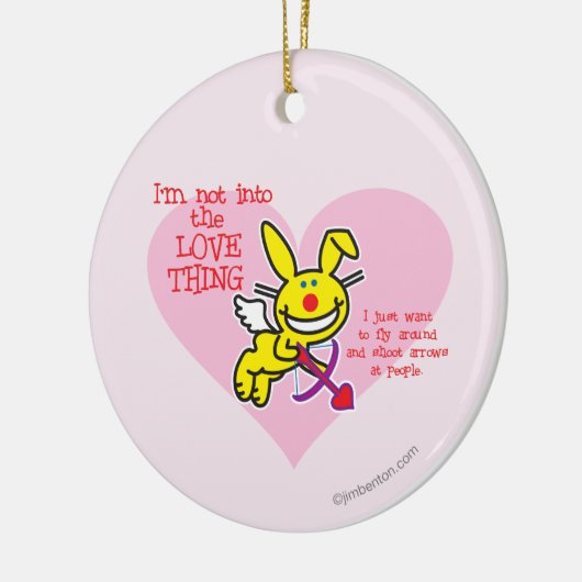 Niet in de liefde keramisch ornament (Links)