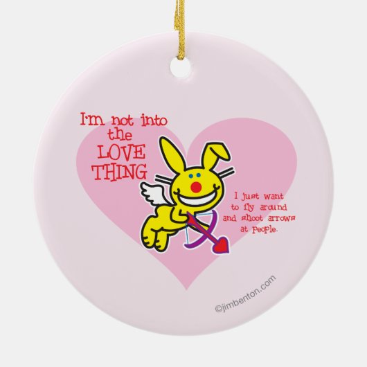 Niet in de liefde keramisch ornament (Achterkant)