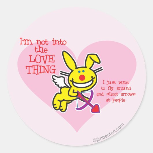 Niet in de liefde ronde sticker (Voorkant)