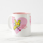 Niet in de liefde tweekleurige koffiemok (Voorkant links)