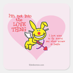 Niet in de liefde vierkante sticker