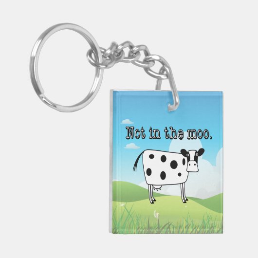 Niet in de Moo Sleutelhanger (Voorkant Links)