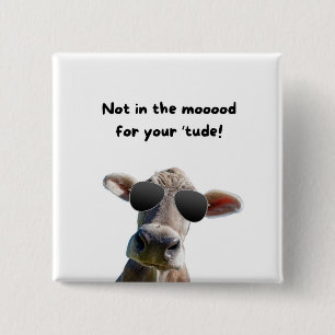 Niet in de Mood Koe Button