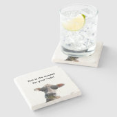 Niet in de Mood Koe Marmeren Onderzetter (Zijkant)