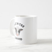 Niet in de Mooood Sassy Koe Koffiemok (Voorkant links)