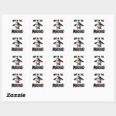 "Niet in de MOOOOOD" Koe quote Vierkante Sticker (Vel)