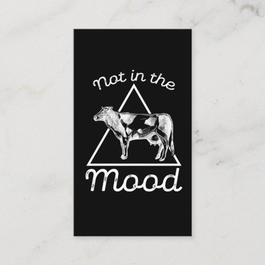 Niet in de stemming Funny Cow Farming Humor Farmer Visitekaartje (Voorkant)