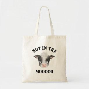 Niet in de stemming Koe Funny Tote Bag