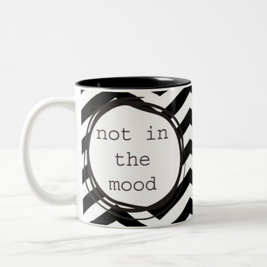 Niet in de stemming tweekleurige koffiemok (Links)