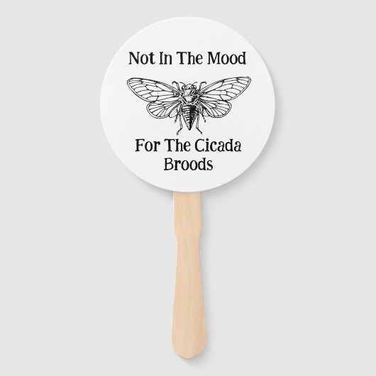 Niet in de stemming voor de Cicada broedsels Handwaaier (Voorkant)
