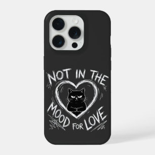 Niet in de stemming voor liefde Chagrijnige kat sa iPhone 15 Pro Case