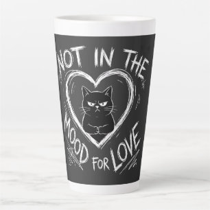 Niet in de stemming voor liefde Chagrijnige kat Sa Latte Mok